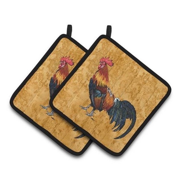 Carolines Treasures Carolines Treasures 8651PTHD Rooster Pair of Pot Holders; 7.5 x 3 x 7.5 in. 8651PTHD